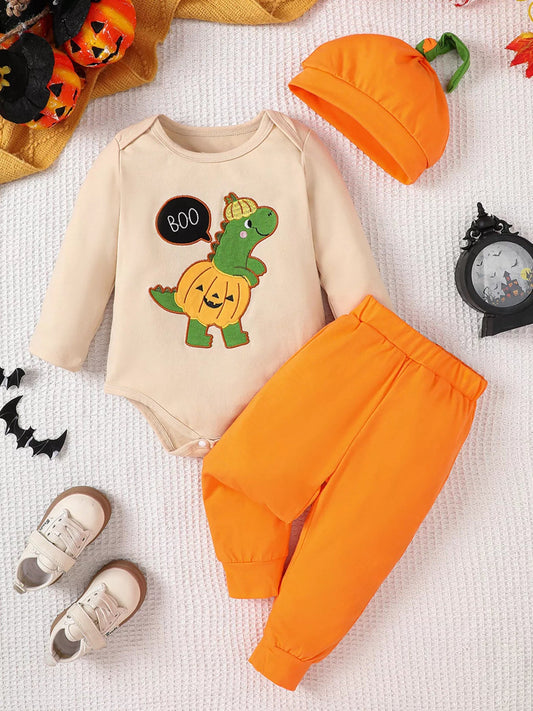 Children's Dinosaur Long Sleeve Bodysuit and Pants Set - PBNJ FASHIONS