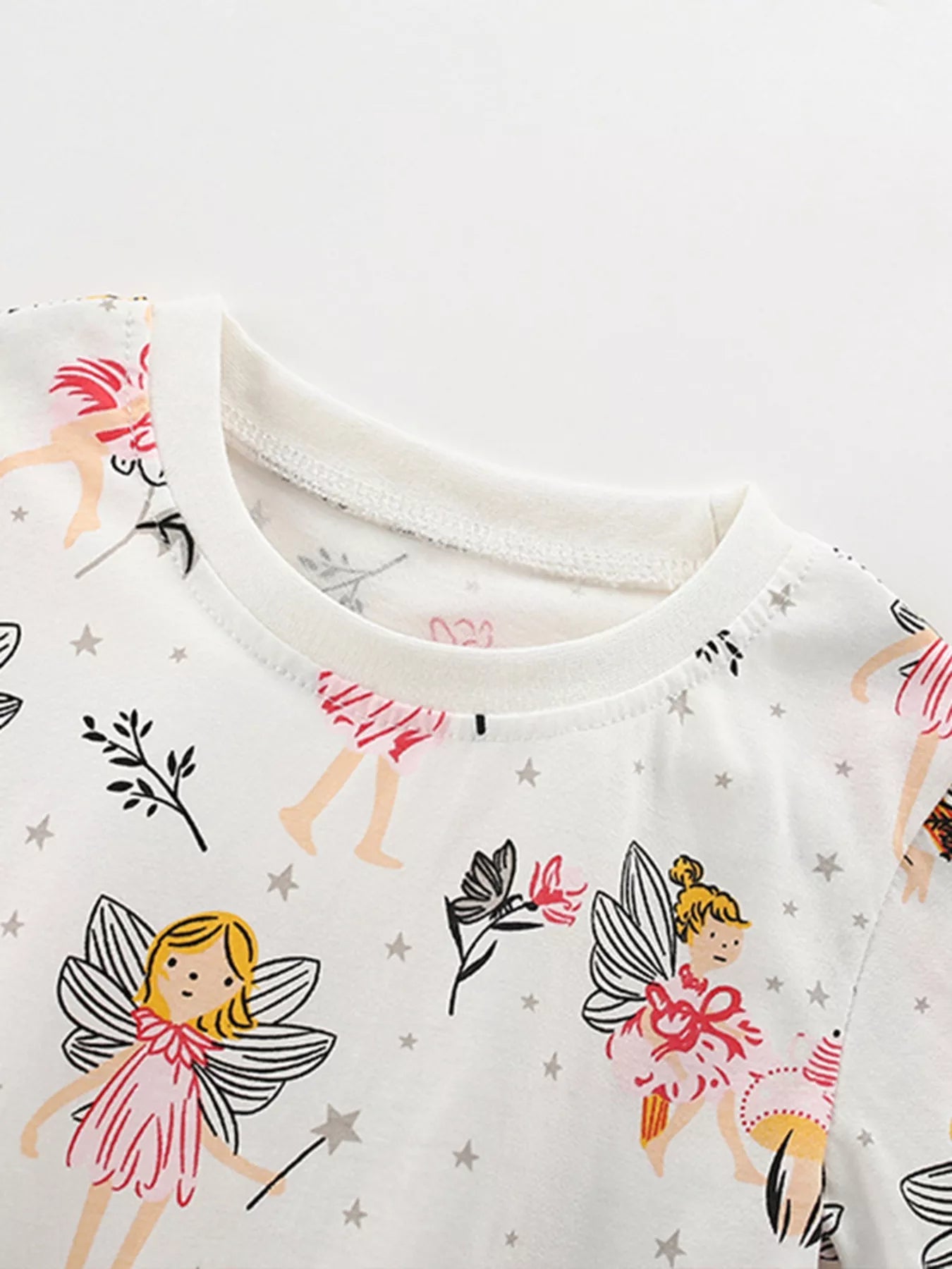 Children's Fairy Print Short Sleeve Tee and Shorts Set - PBNJ FASHIONS
