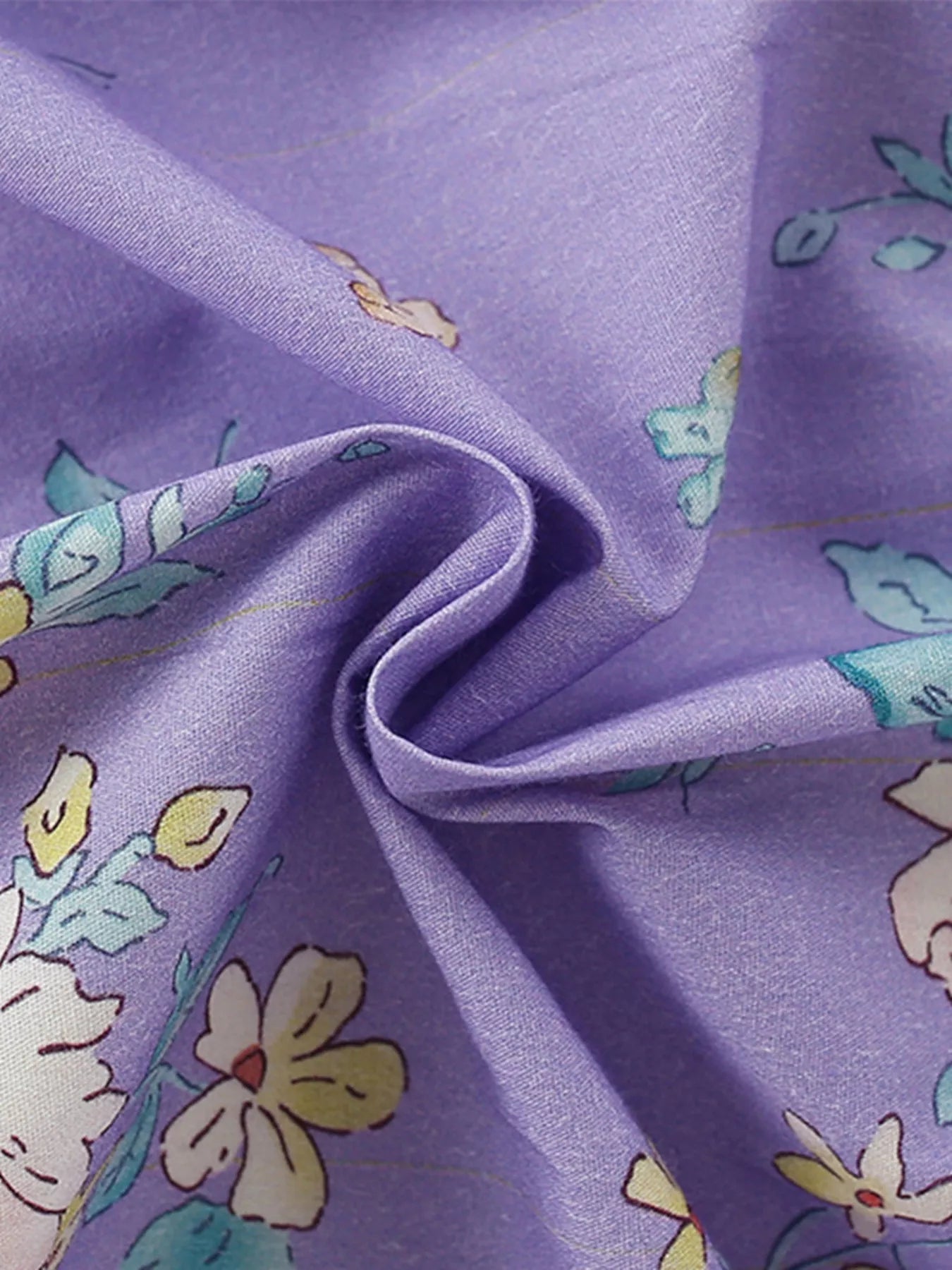 Children's Floral Print Ruffle Sleeve A - Line Dress - PBNJ FASHIONS
