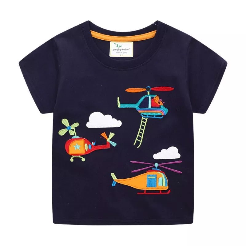 Children's Helicopter Short Sleeve T-Shirt - PBNJ FASHIONS