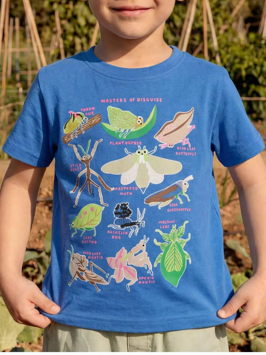 Children's Insect Print Round Neck Tee - PBNJ FASHIONS
