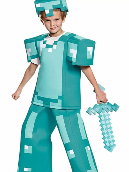 Children's Minecraft Pixelated Print Costume Set - PBNJ FASHIONS