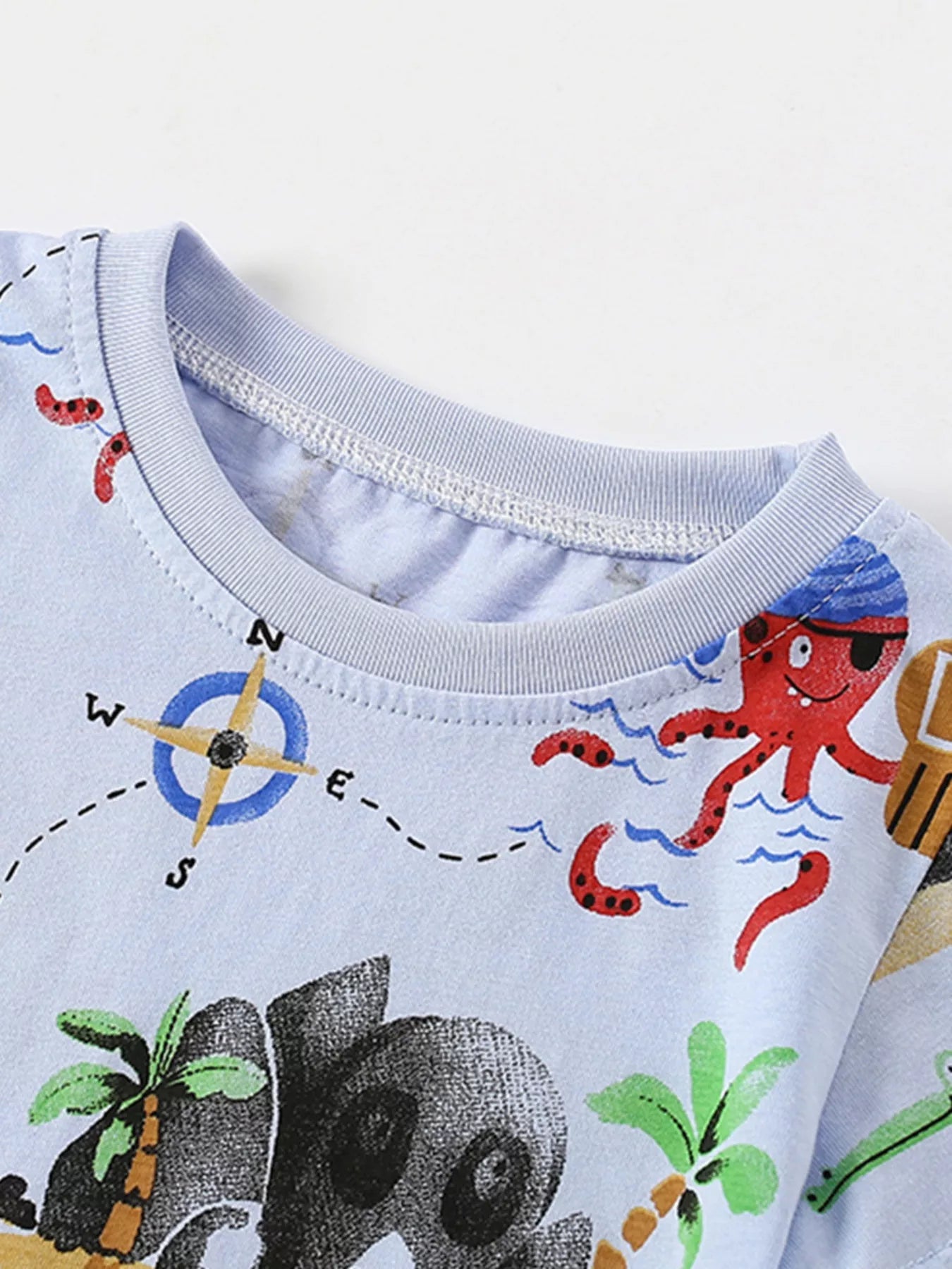 Kids' Pirate Adventure Short Sleeve Tee | 95% Cotton | Machine Wash | Sizes: 3-7 Years - PBNJ FASHIONS