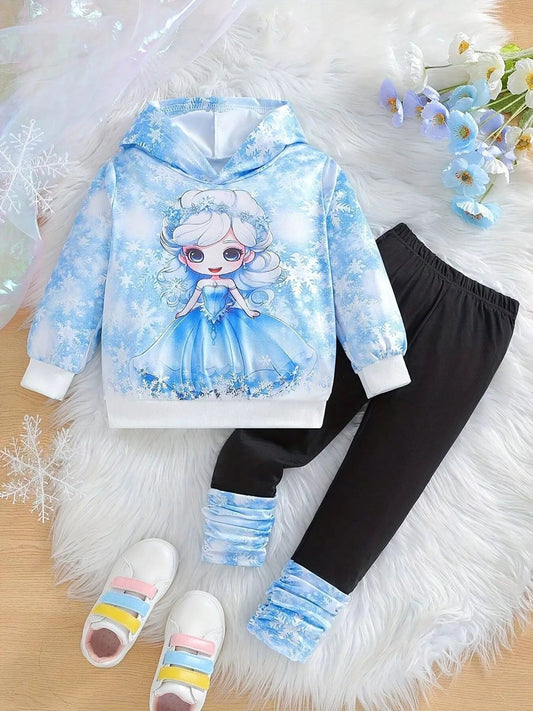 Children's Snowflake Hoodie and Leggings Set - PBNJ FASHIONS