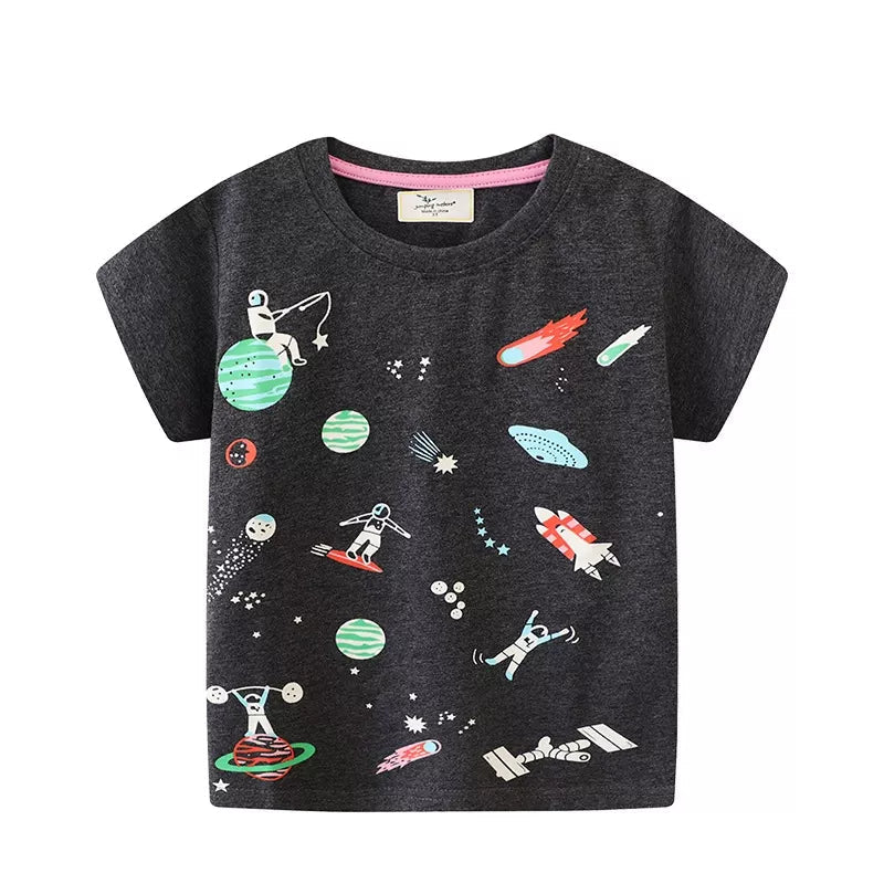 Children's Space - Themed Short Sleeve T-Shirt - PBNJ FASHIONS