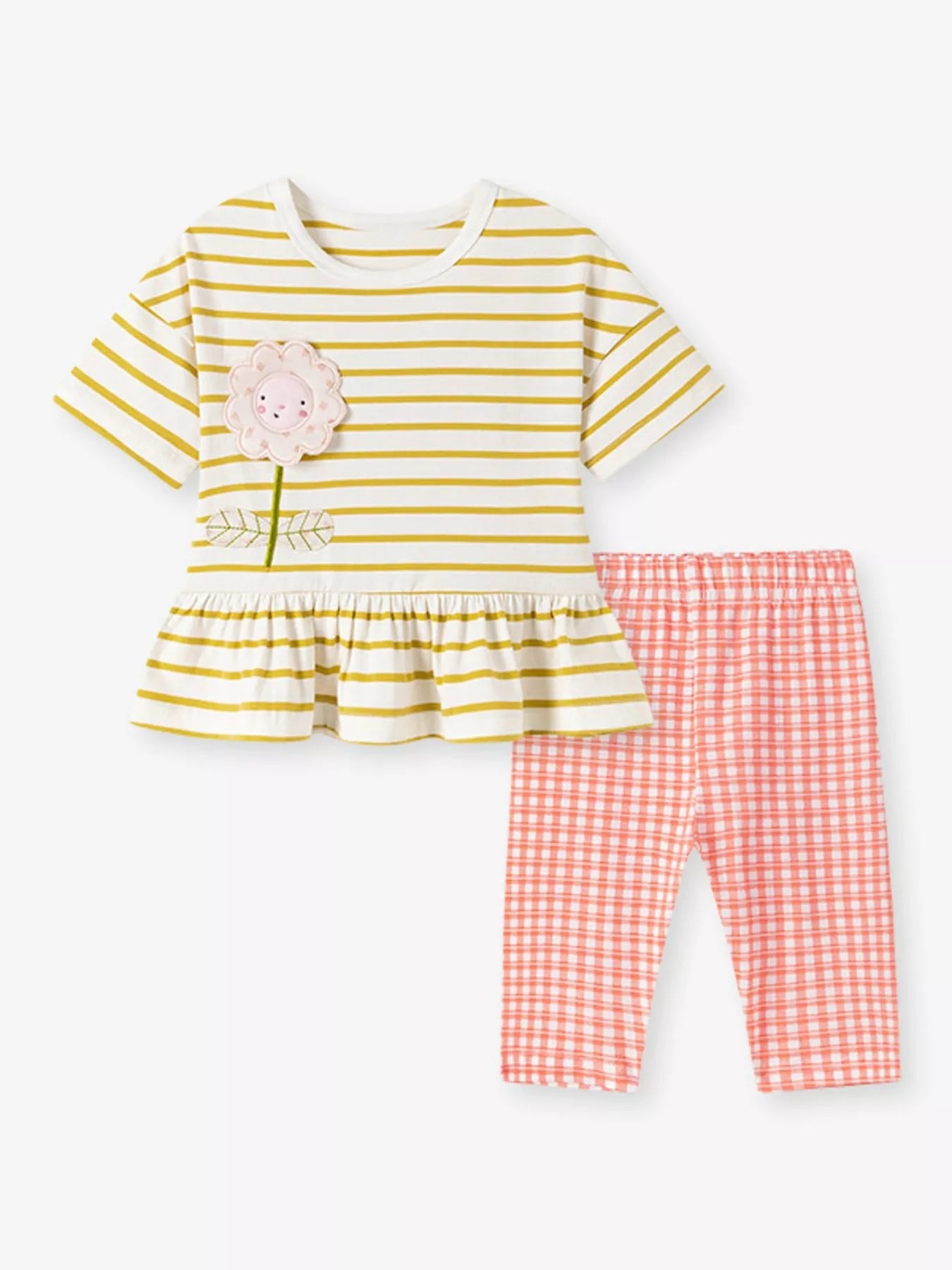 Children's Striped Top & Gingham Capri Set - PBNJ FASHIONS