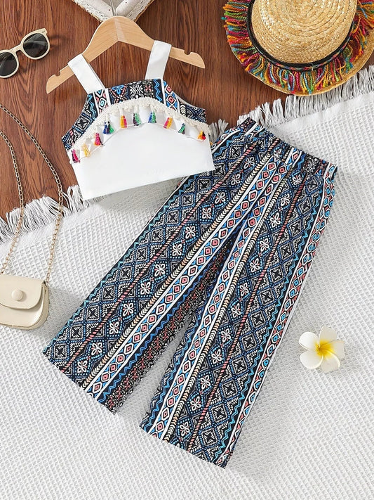 Children's Tassel Tank and Pants Set - PBNJ FASHIONS