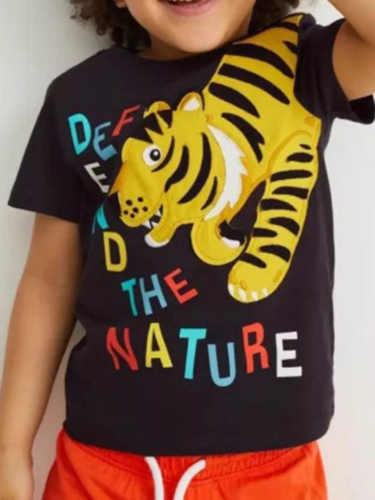 Children's Tiger Graphic Tee & Shorts Set - PBNJ FASHIONS