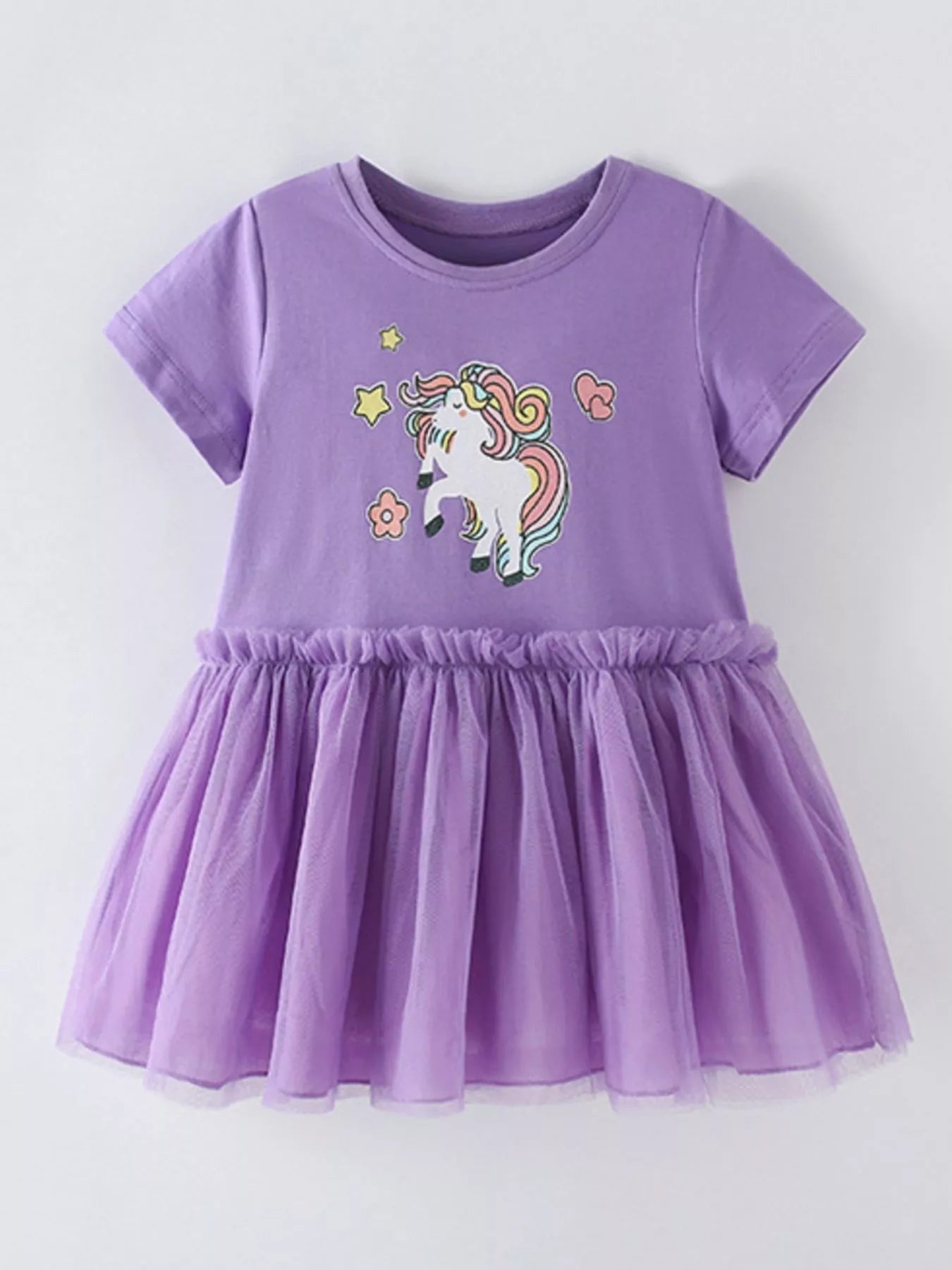 Children's Unicorn Graphic Tulle Tutu Dress - PBNJ FASHIONS