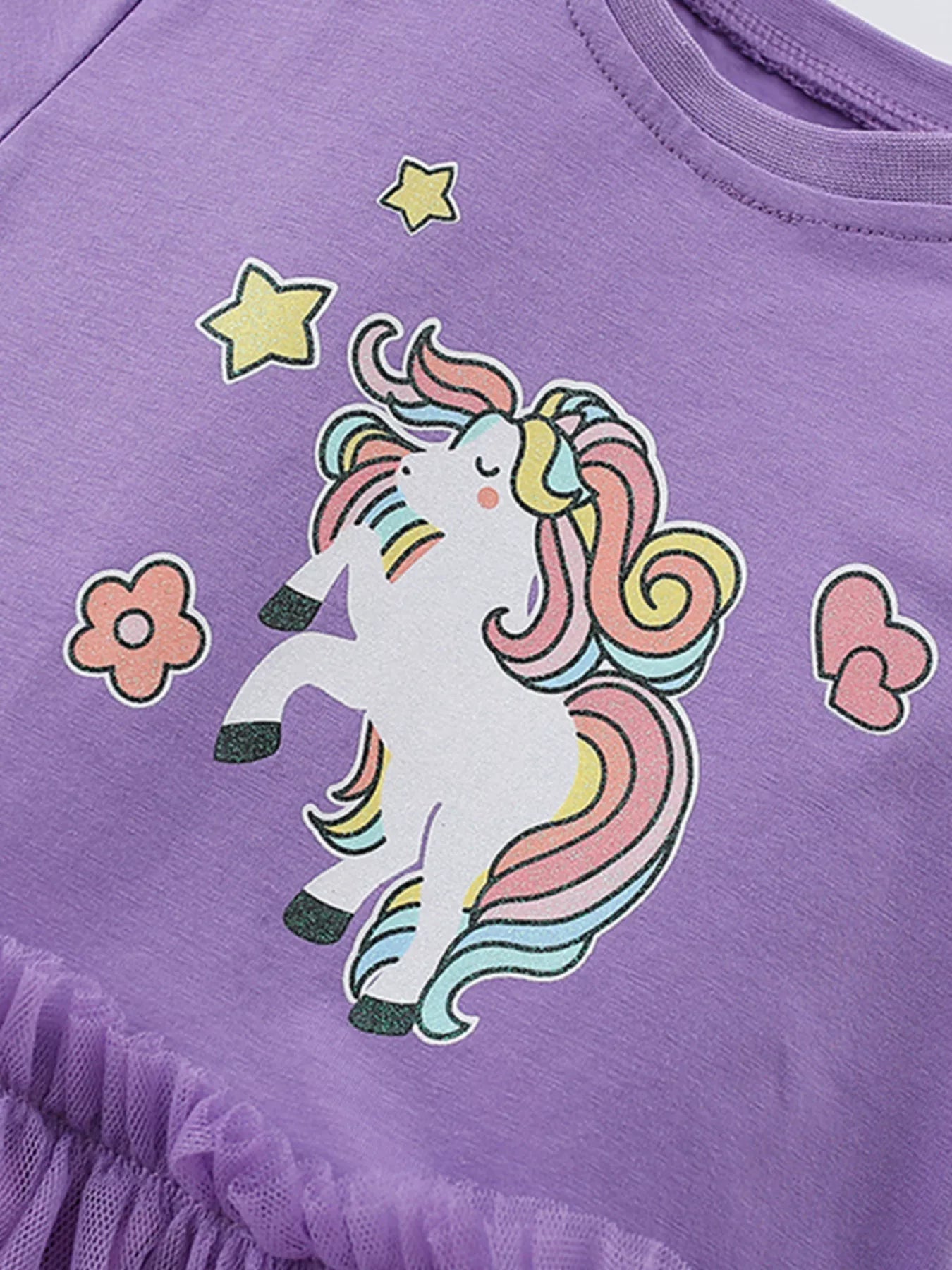 Children's Unicorn Graphic Tulle Tutu Dress - PBNJ FASHIONS