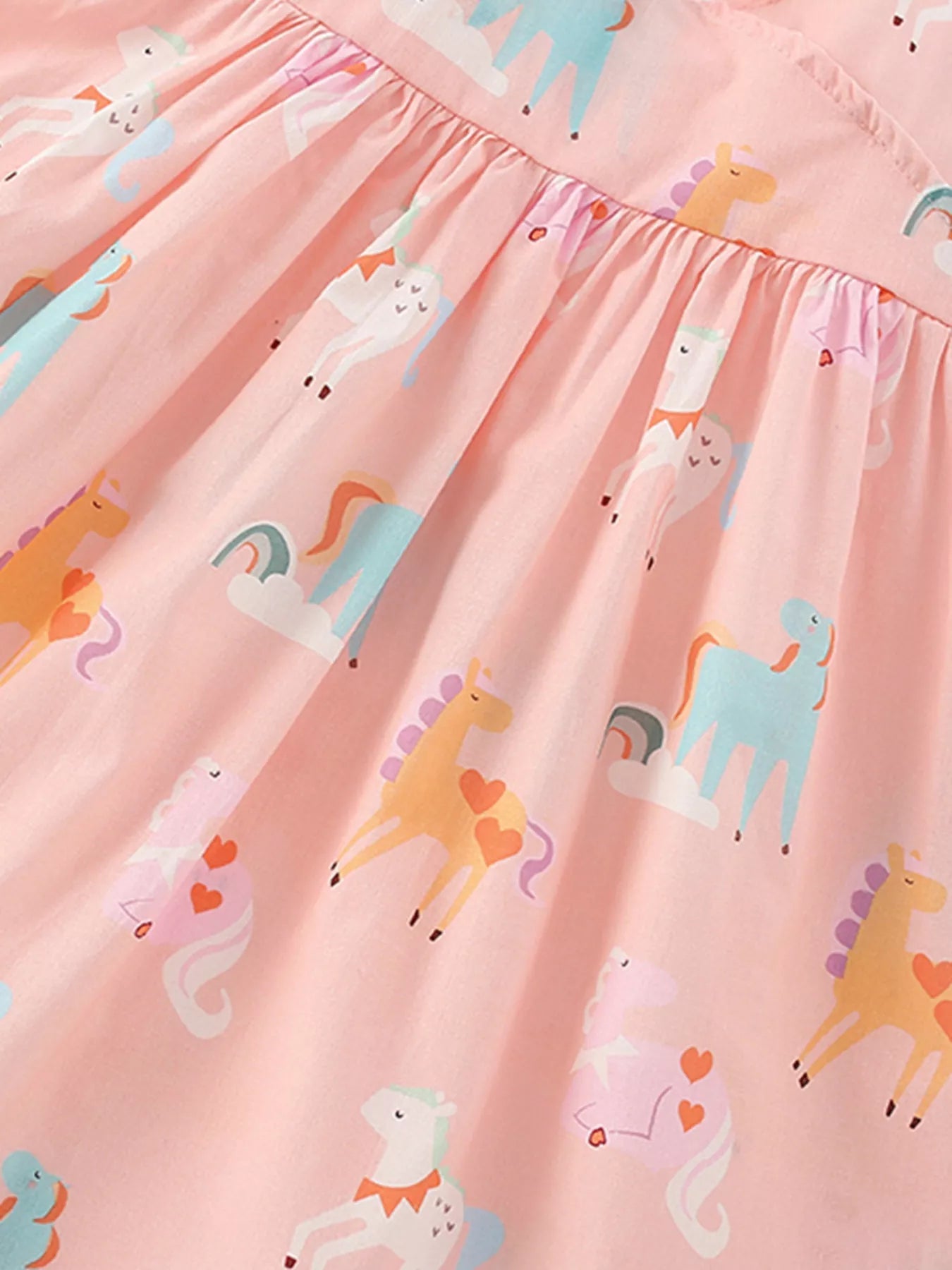 Children's Unicorn Print Flutter Sleeve Dress - PBNJ FASHIONS