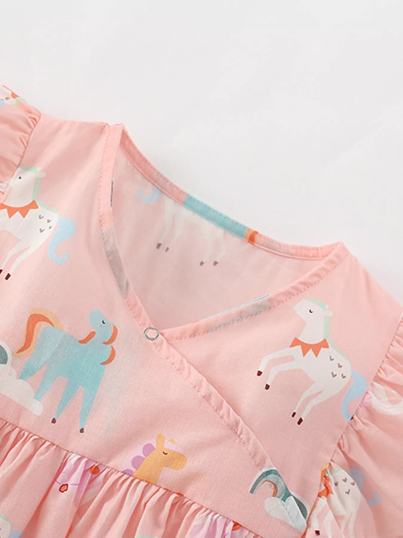 Children's Unicorn Print Flutter Sleeve Dress - PBNJ FASHIONS