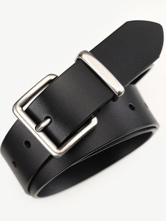 Classic Leather Belt with Buckle - PBNJ FASHIONS