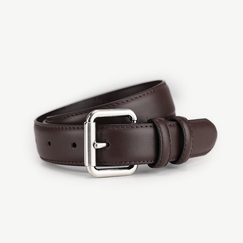 Classic Leather Belt with Buckle - PBNJ FASHIONS