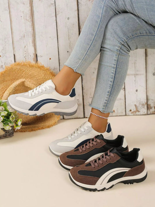 Contrast Lace Up Athletic - PBNJ FASHIONS