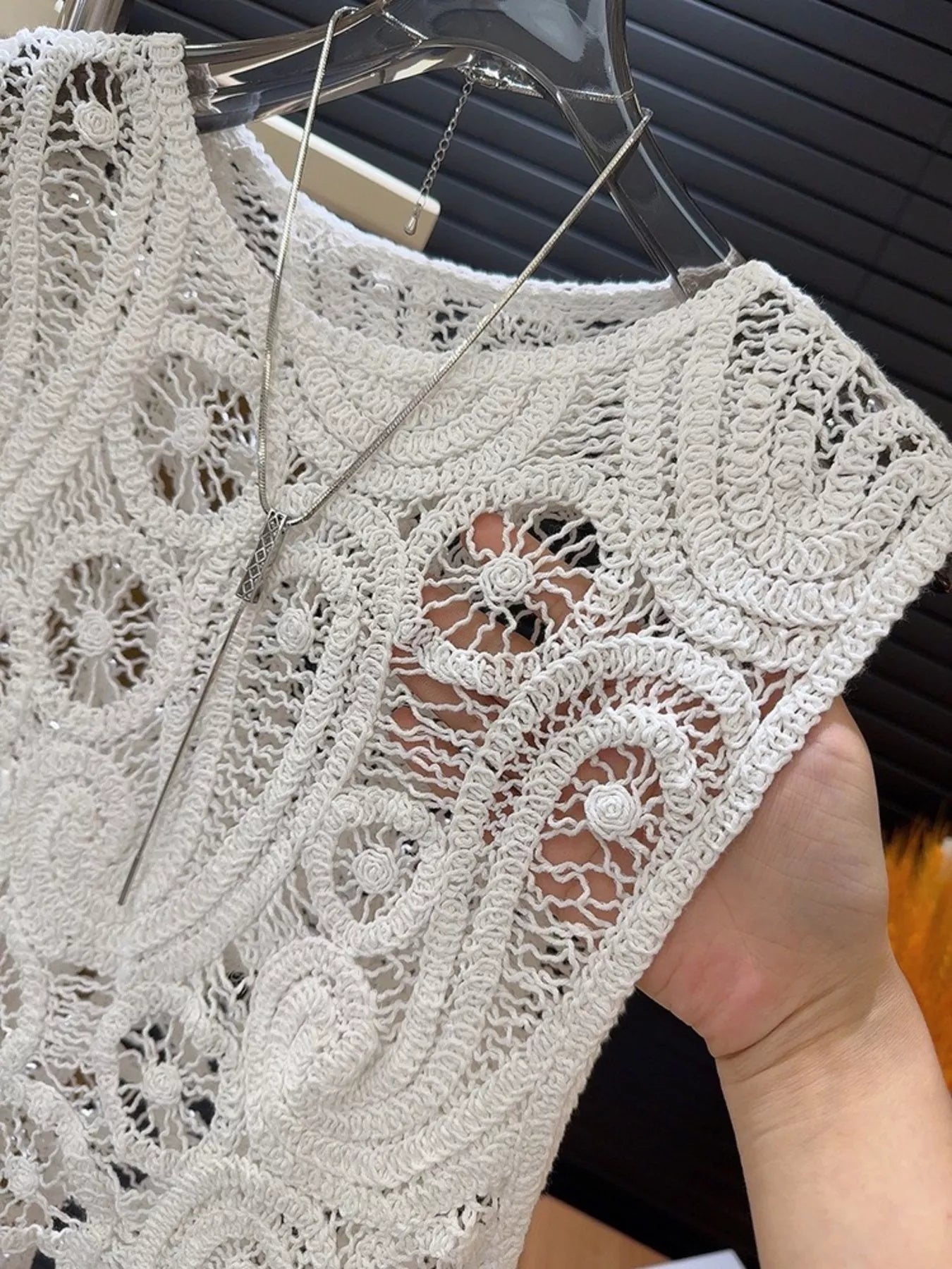 Crochet Sleeveless Tank and Skirt Set - PBNJ FASHIONS