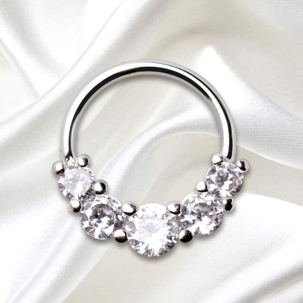 316L Stainless Steel Grand Cubic Seamless Ring-0