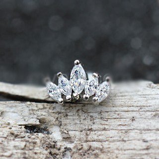 Royal Crystal Crown Cartilage Earring-1