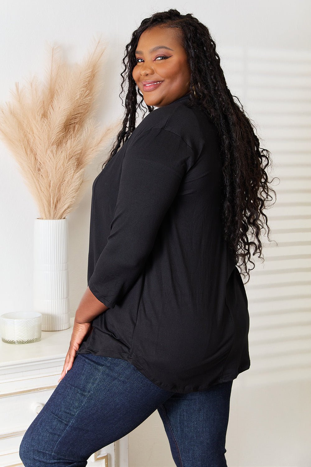 Culture Code Full Size Open Front Cardigan - PBNJ FASHIONS