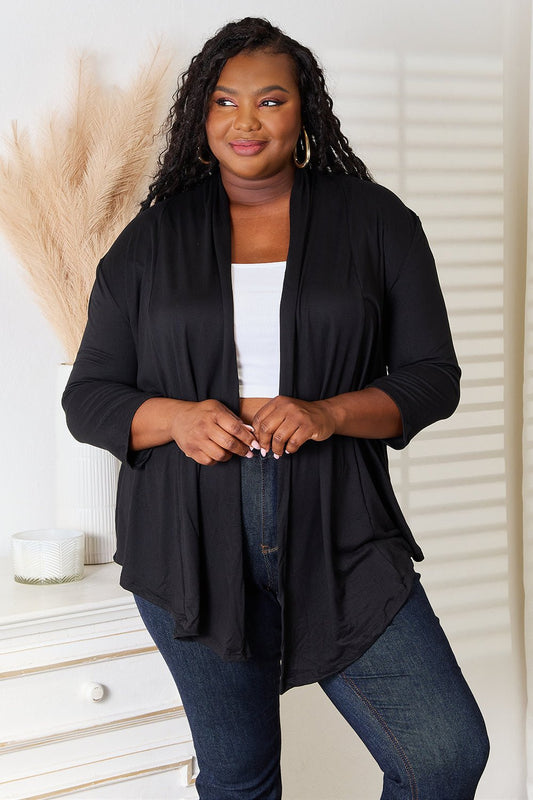 Culture Code Full Size Open Front Cardigan - PBNJ FASHIONS