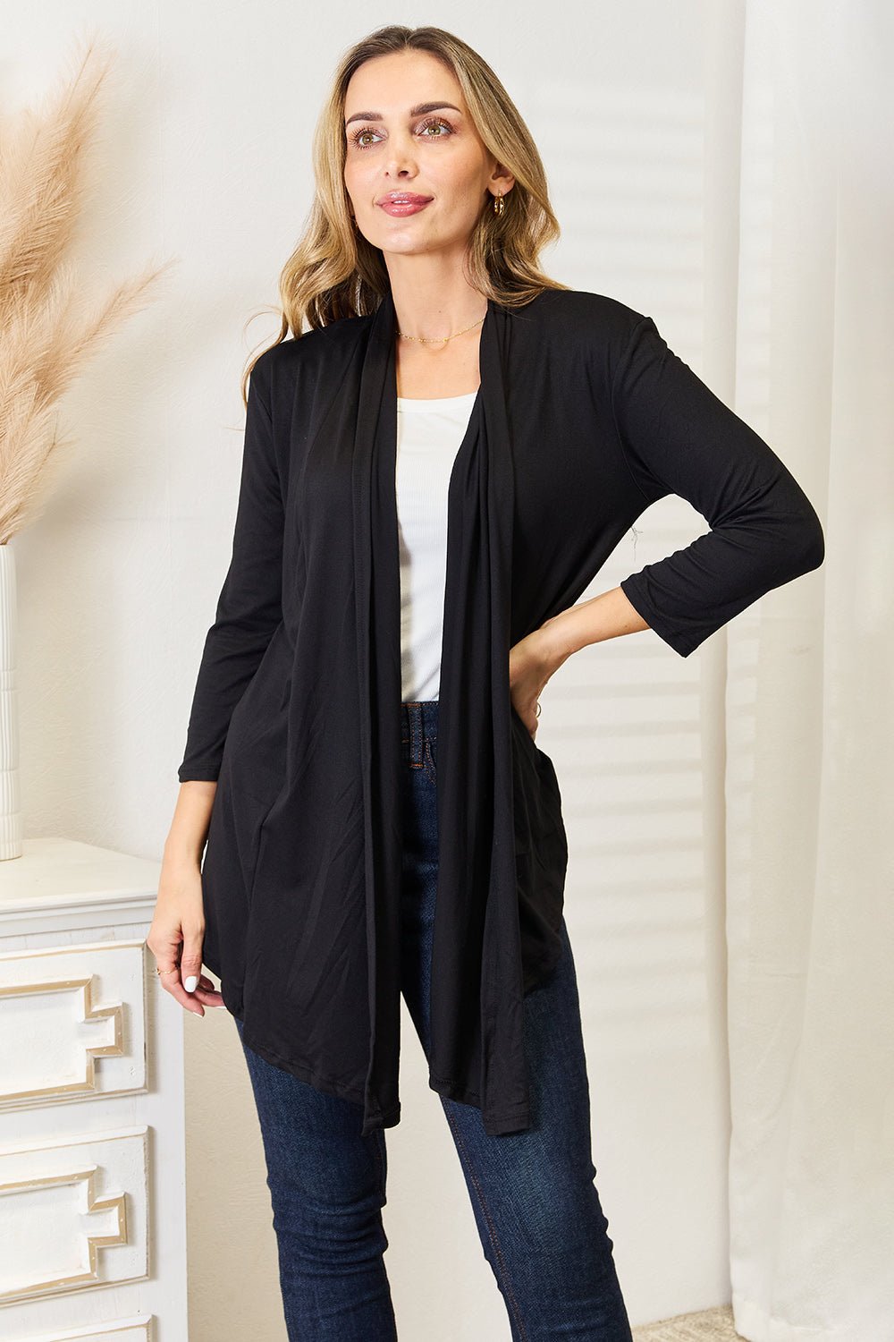 Culture Code Full Size Open Front Cardigan - PBNJ FASHIONS