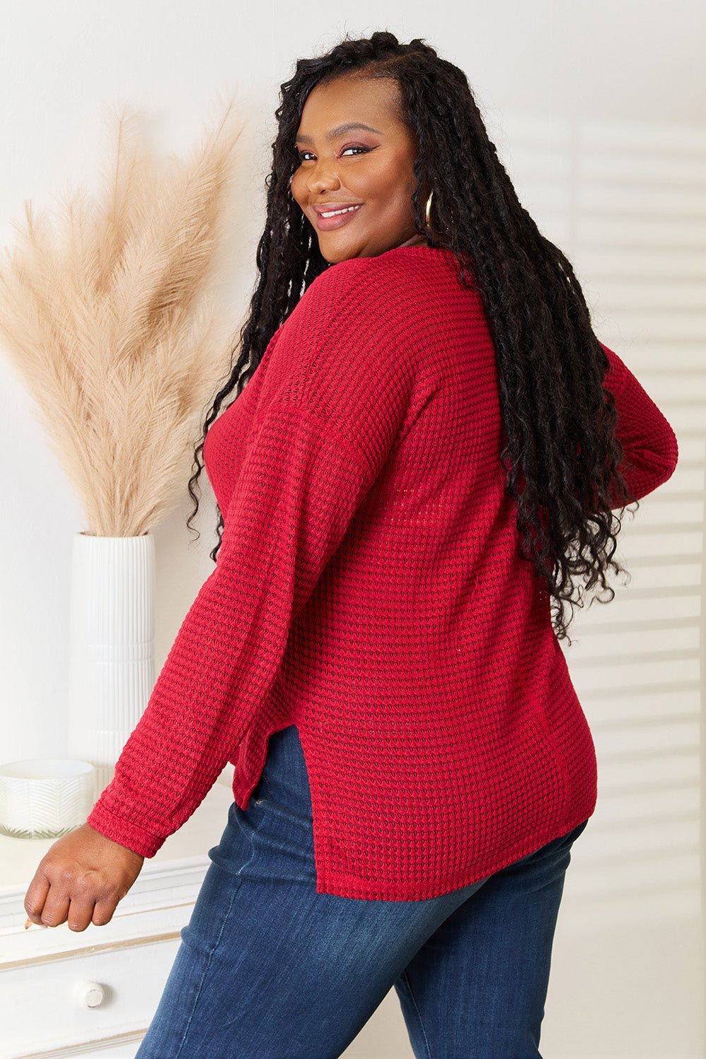 Culture Code Full Size Wide Notch Relax Top - PBNJ FASHIONS