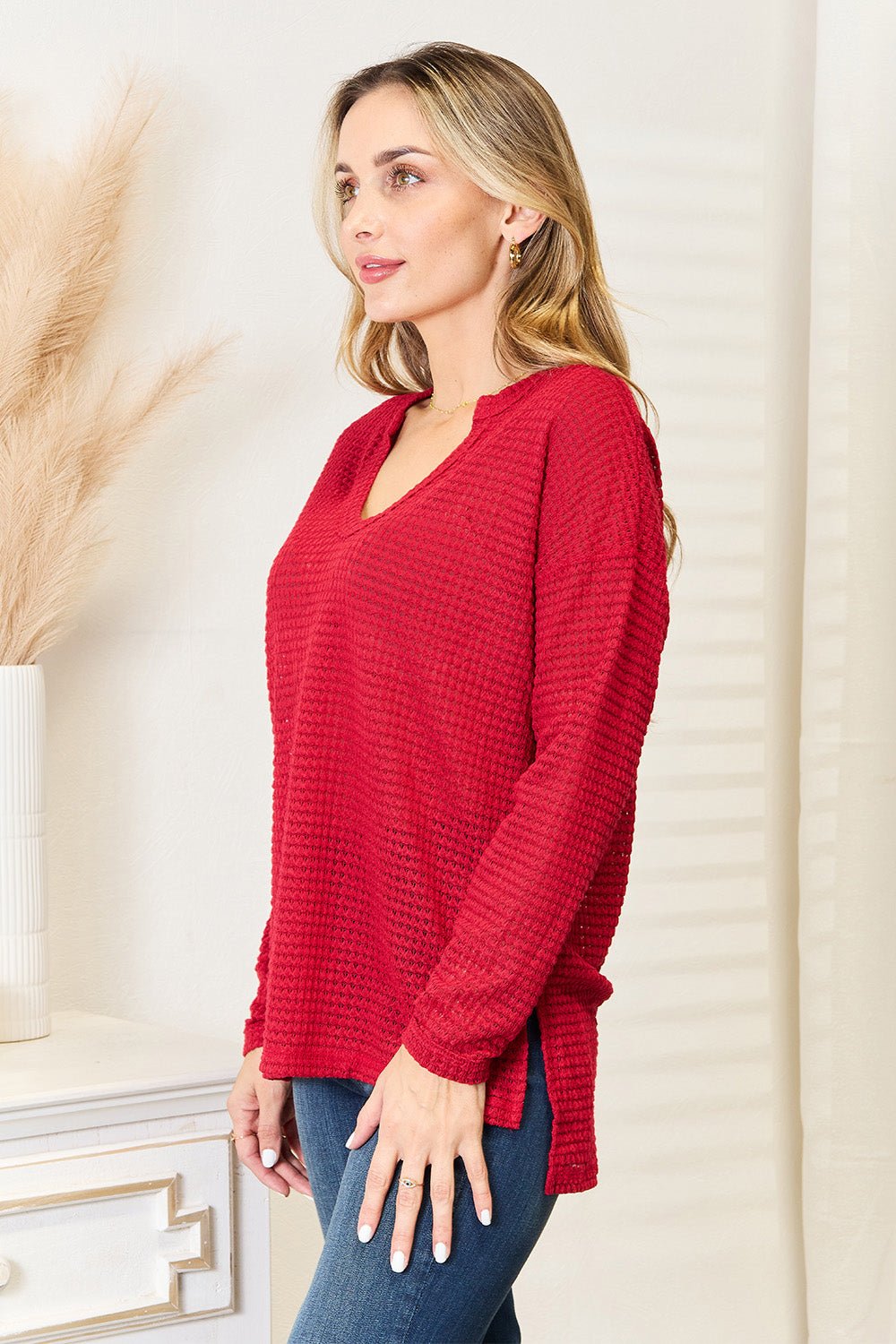 Culture Code Full Size Wide Notch Relax Top - PBNJ FASHIONS