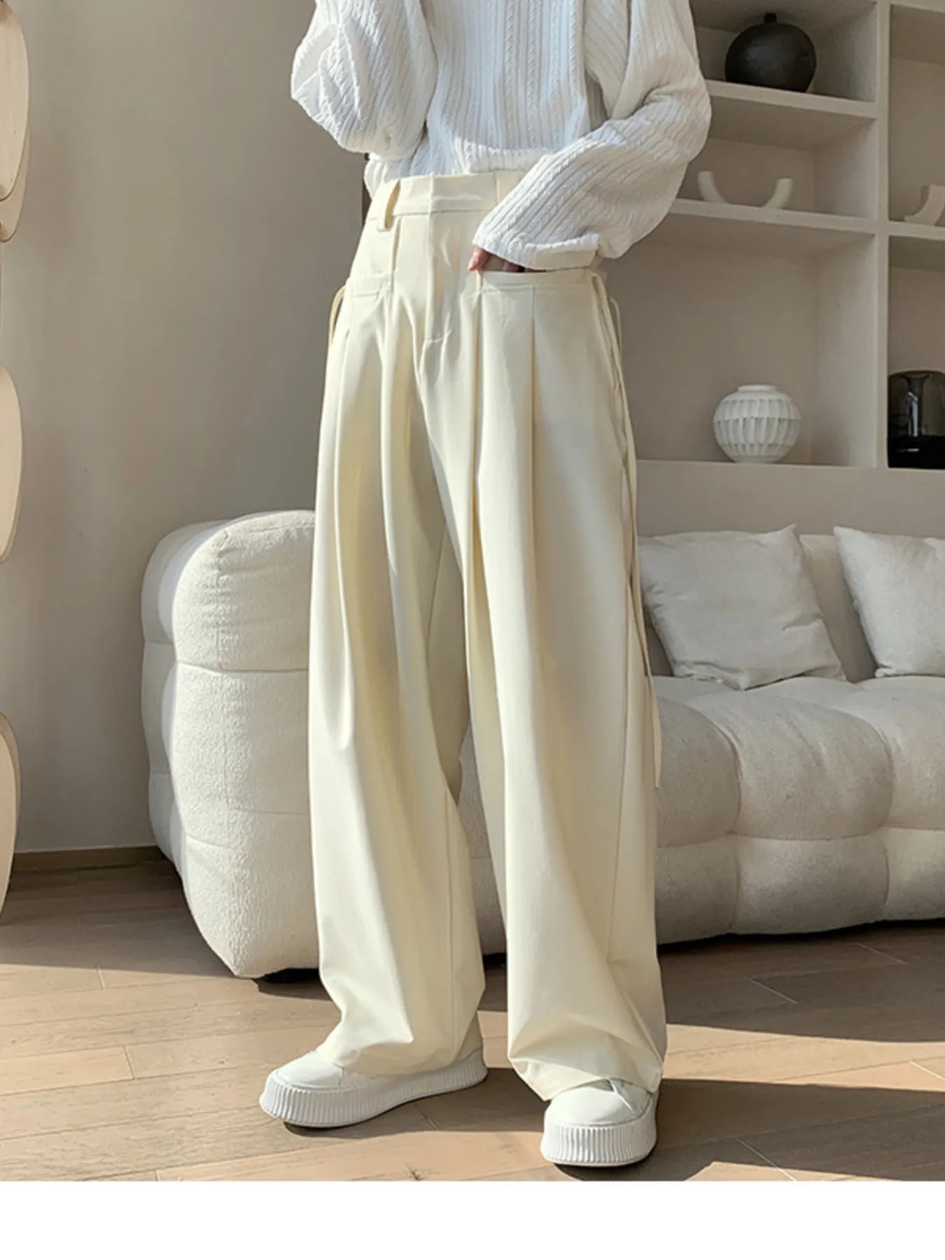 Men's Full Size Wide Leg Pleated Casual Pants Plus Size - PBNJ FASHIONS