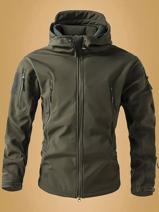 Men's Zip Up Long Sleeve Hooded Jacket - PBNJ FASHIONS