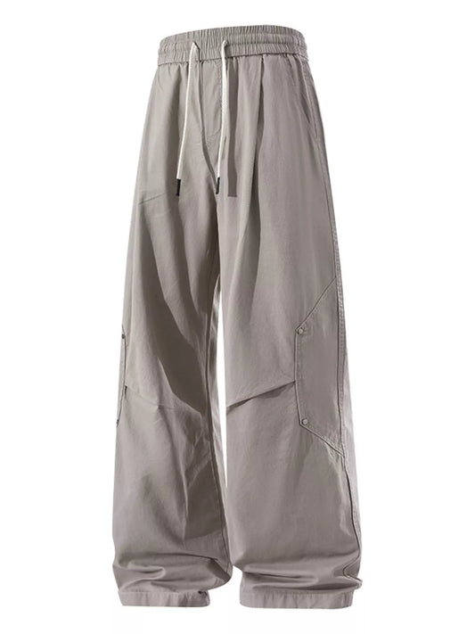 Men's Plus Size Drawstring Wide Leg Casual Pants - PBNJ FASHIONS