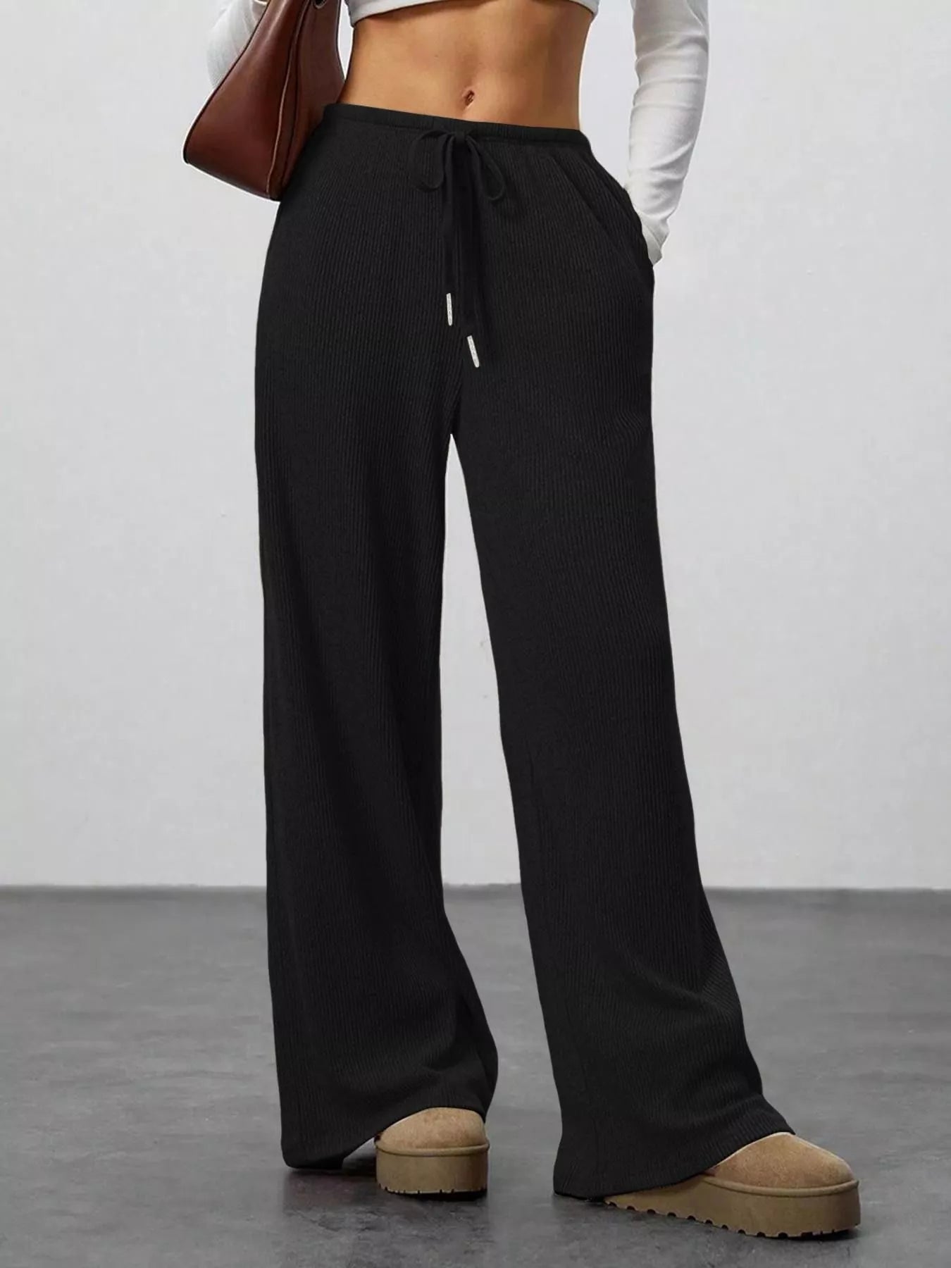 Relaxed Fit Drawstring Pants - PBNJ FASHIONS