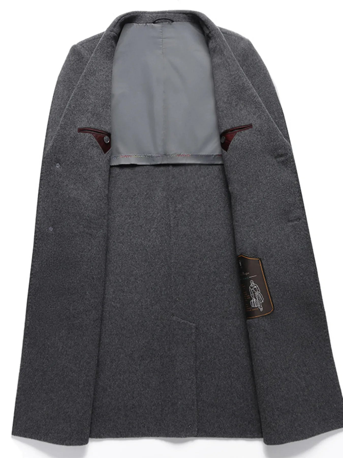 Men's Plus Size Lapel Collar Long Coat - PBNJ FASHIONS