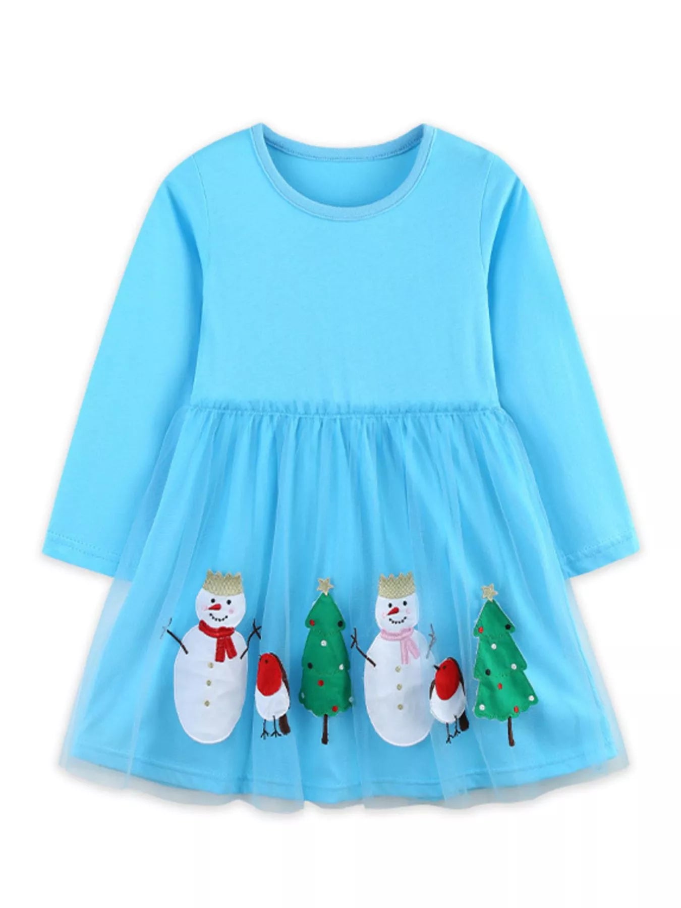 Children's Christmas Long Sleeve Dress - PBNJ FASHIONS