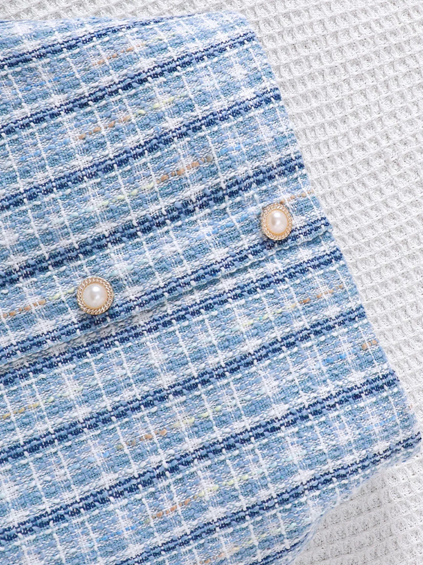 Children's Puff Sleeves Top and Plaid Skirt Set - PBNJ FASHIONS