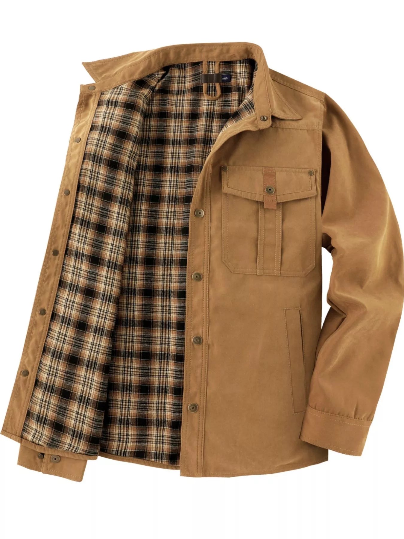 Men's Snap Down Long Sleeve Jacket - PBNJ FASHIONS