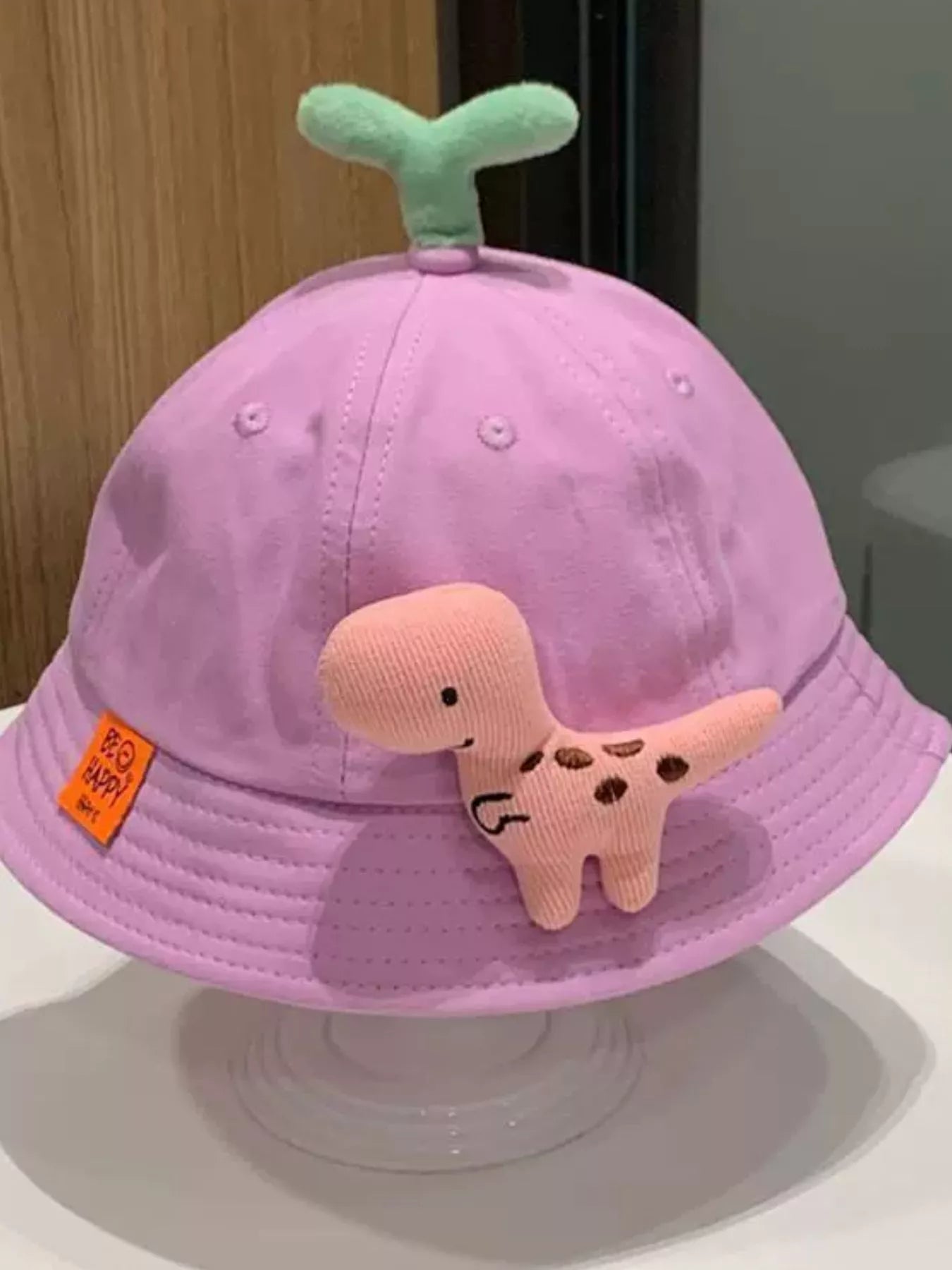 Children's Dinosaur & Sprout Decor Bucket Hat - PBNJ FASHIONS