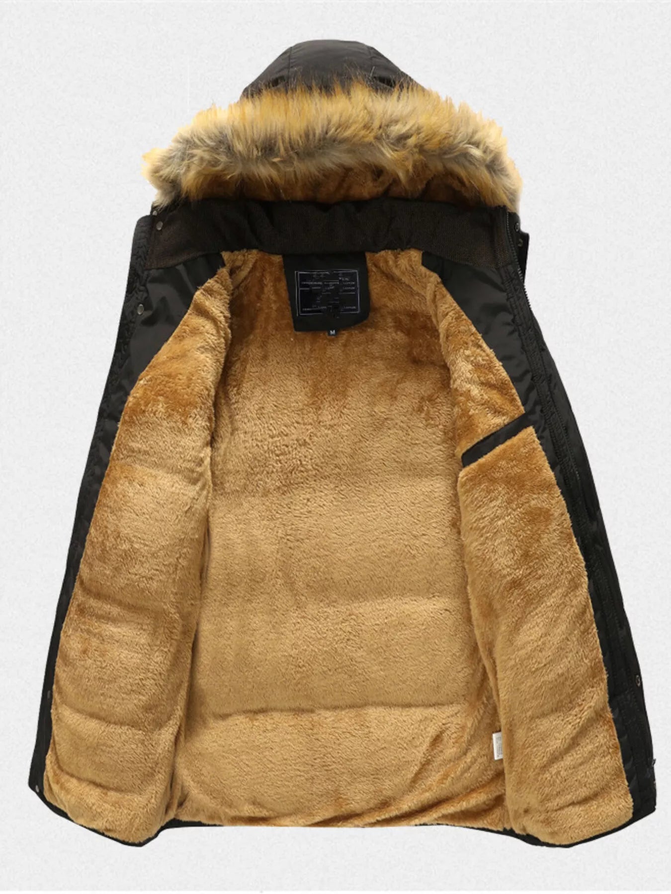 Men's Plus Size Fur Hooded Winter Parka Jacket - PBNJ FASHIONS