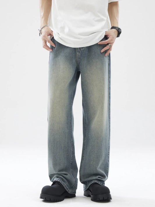 Men's Full Size Vintage Wash Wide Leg Jeans Plus Size - PBNJ FASHIONS