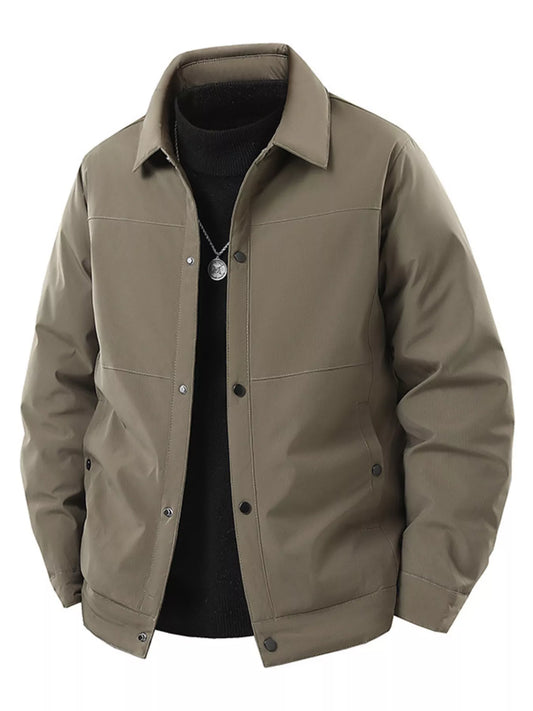 Men's Plus Size Snap Down Long Sleeve Jacket - PBNJ FASHIONS