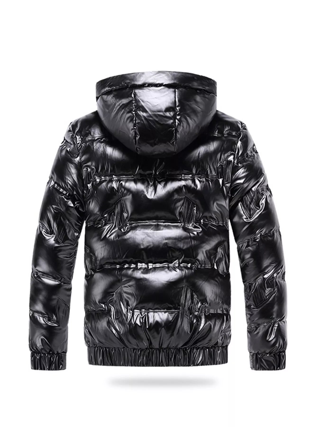 Men's Plus Size Zip Up Puffer Jacket with Hood - PBNJ FASHIONS