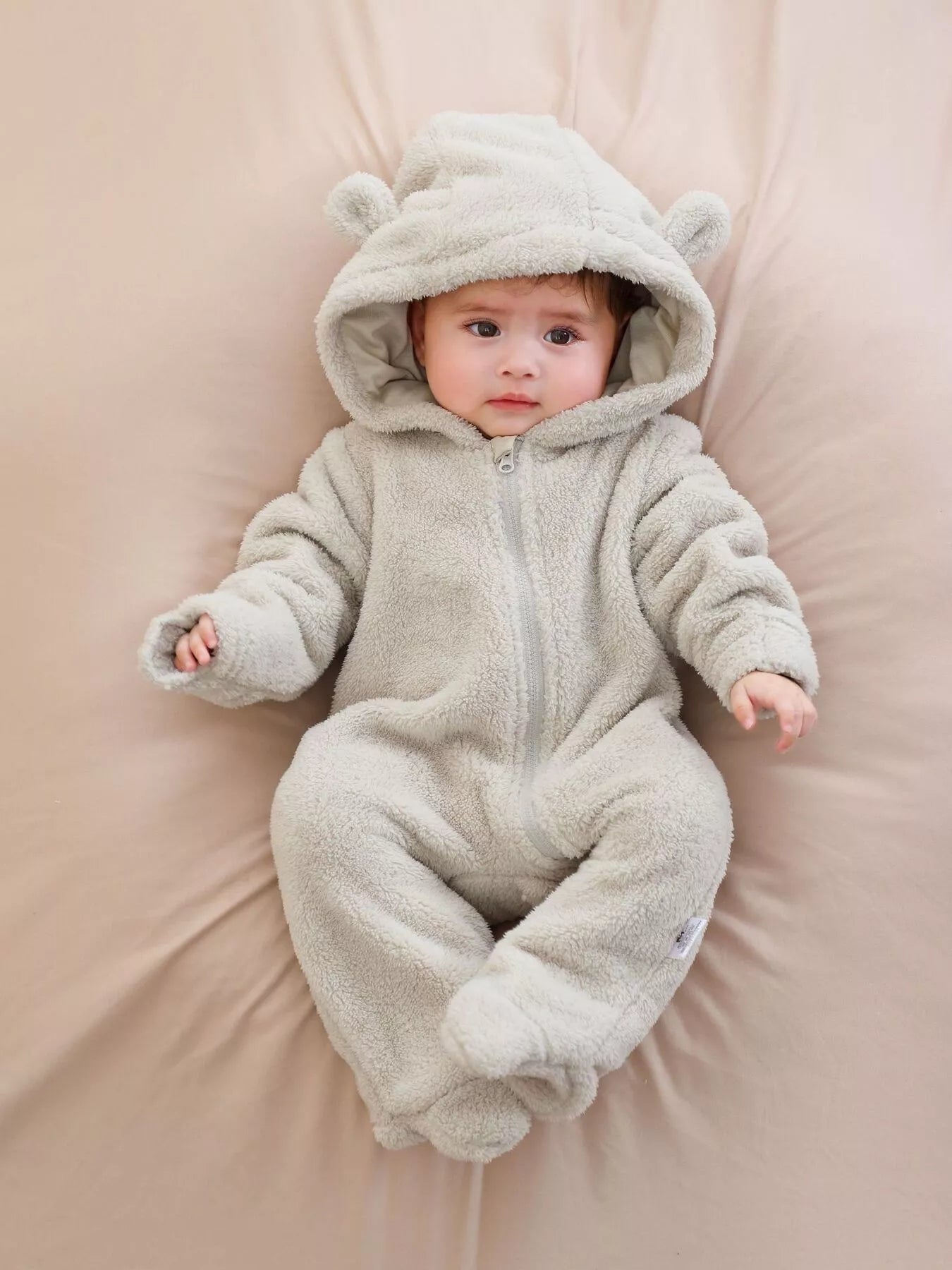 Children's Cozy Bear Hooded Fleece One - Piece - PBNJ FASHIONS