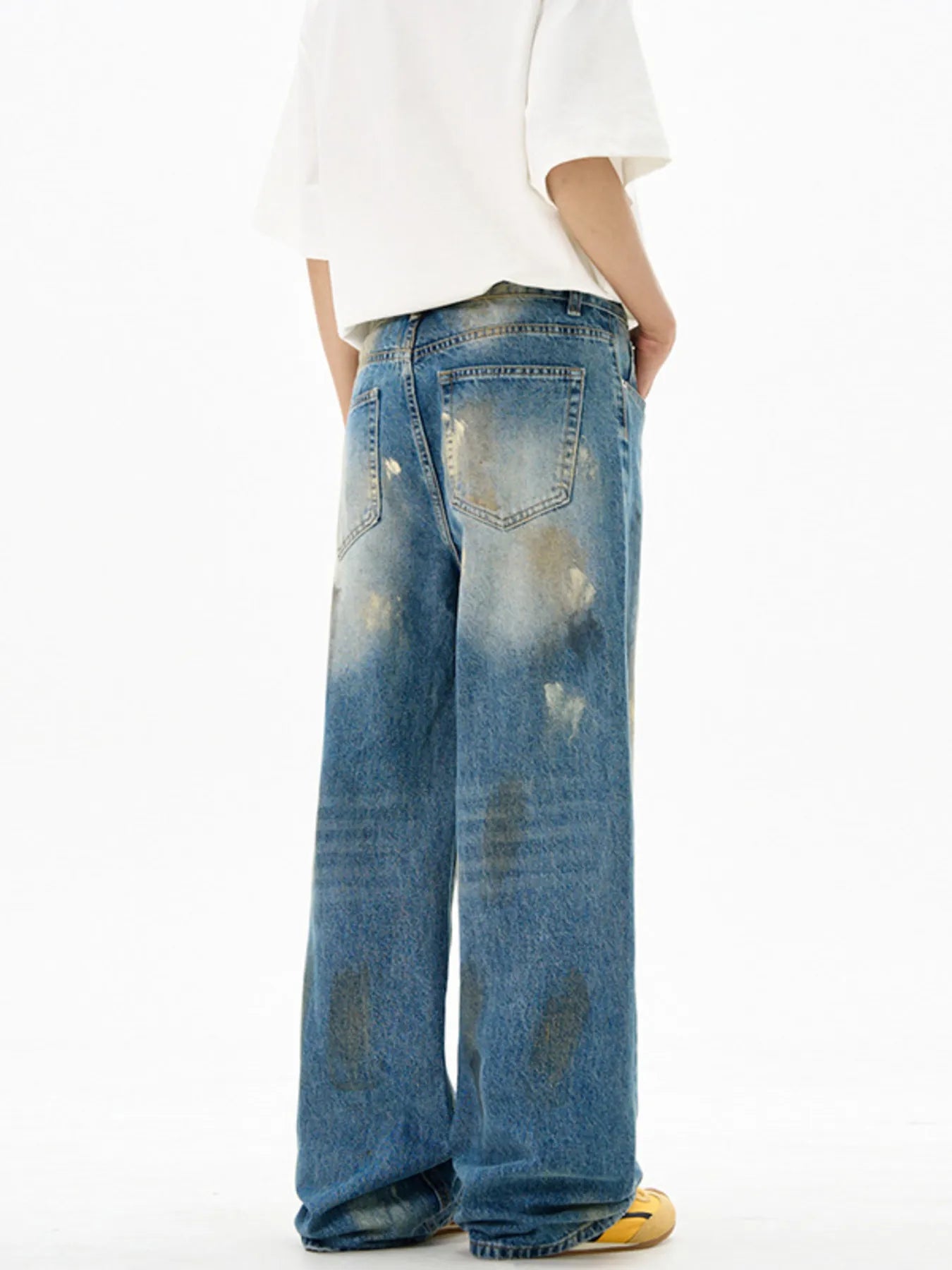 Men's Wide Leg Jeans, 100% Cotton, Slightly Stretchy, Machine Wash Cold - PBNJ FASHIONS