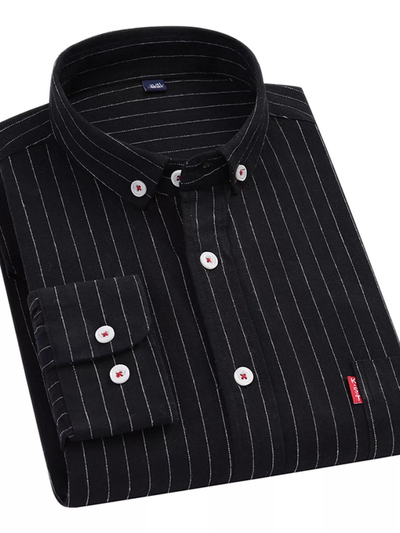 Men's Full Size Striped Long Sleeve Casual Shirt Plus Size - PBNJ FASHIONS