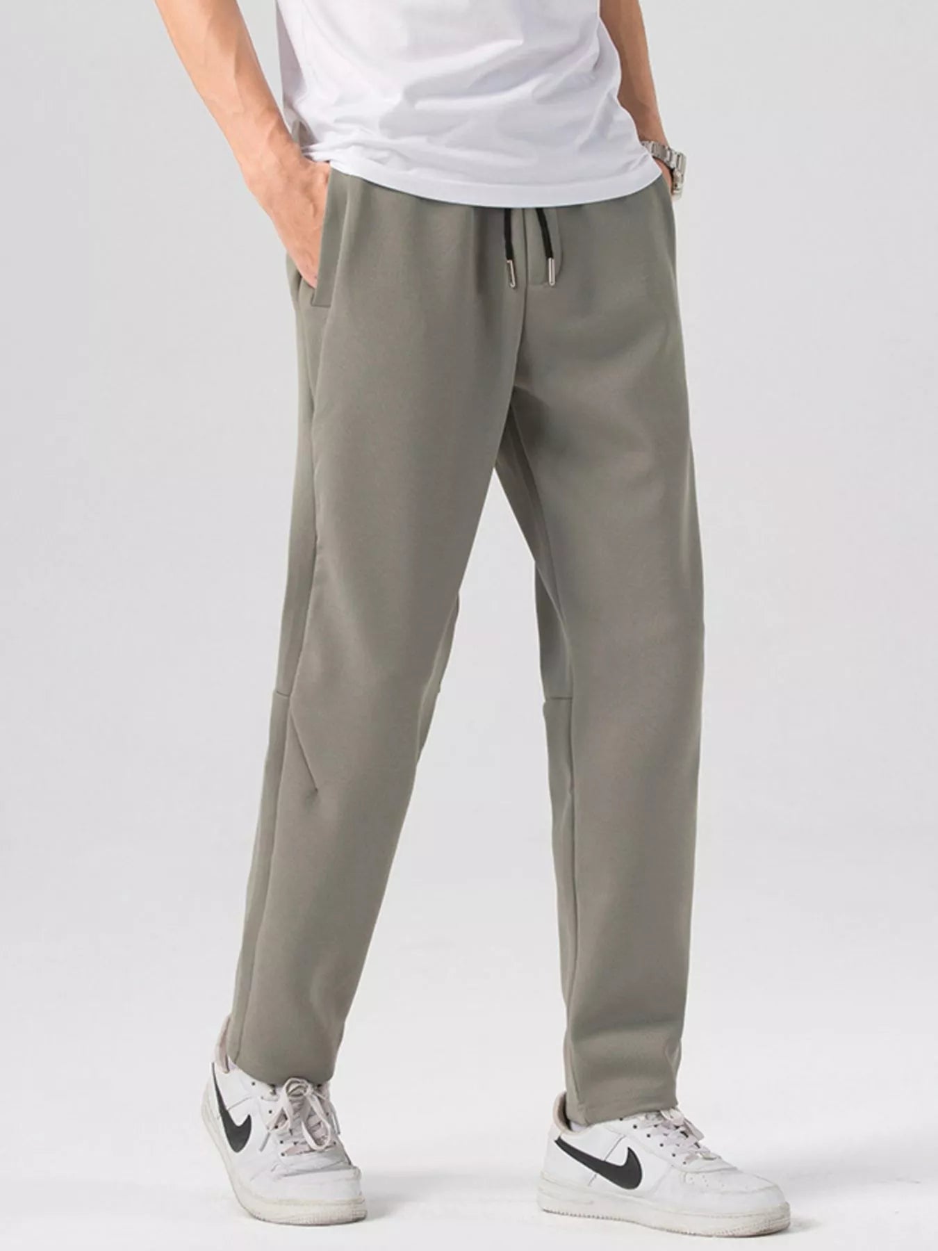 Men's Plus Size Casual Drawstring Straight - Leg Pants - PBNJ FASHIONS