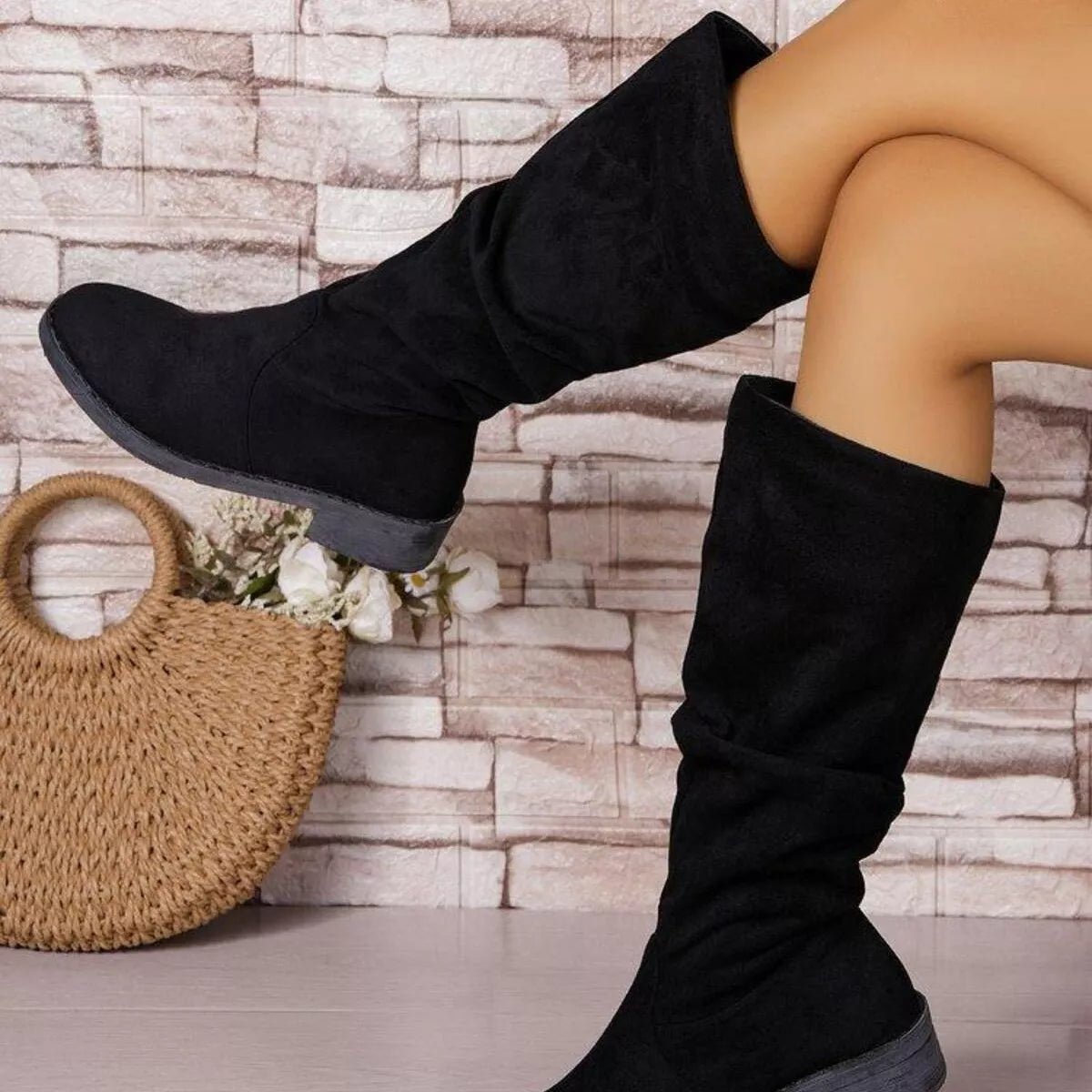 Round Toe Block Heels Boots - PBNJ FASHIONS