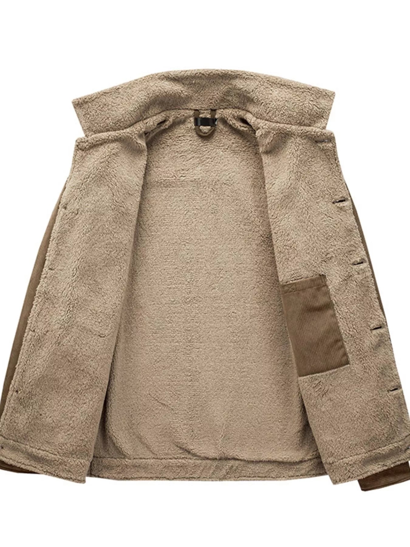 Men's Corduroy Sherpa Lined Button - Up Jacket - PBNJ FASHIONS