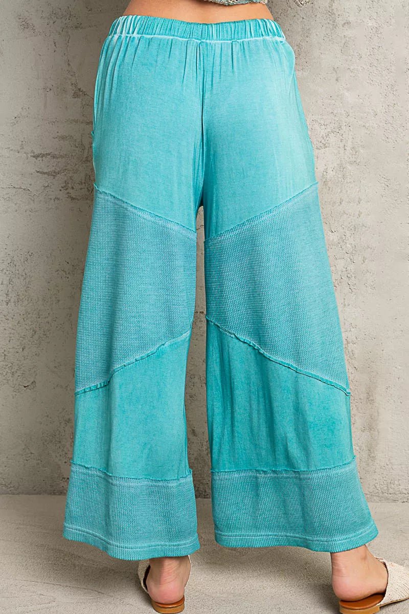 POL Elastic Waistband Wide Leg Pants with Drawstring - PBNJ FASHIONS