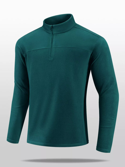 Men's Plus Size Quarter Zip Long Sleeve Sweatshirt - PBNJ FASHIONS