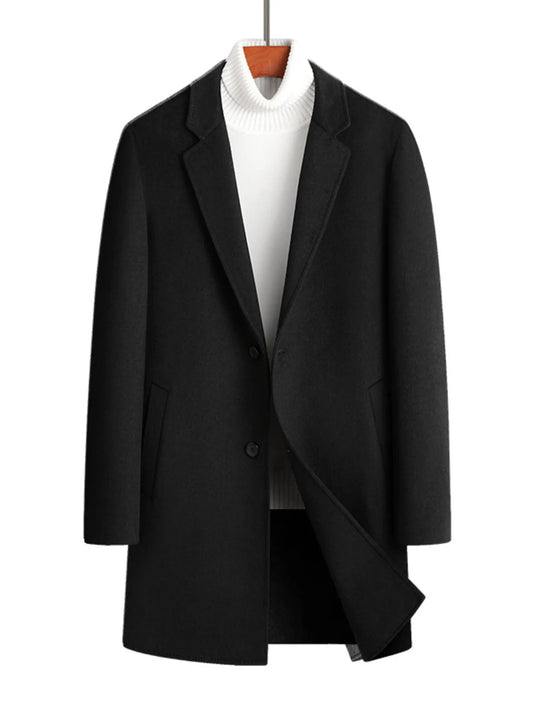Men's Plus Size Button Up Long Sleeve Coat - PBNJ FASHIONS