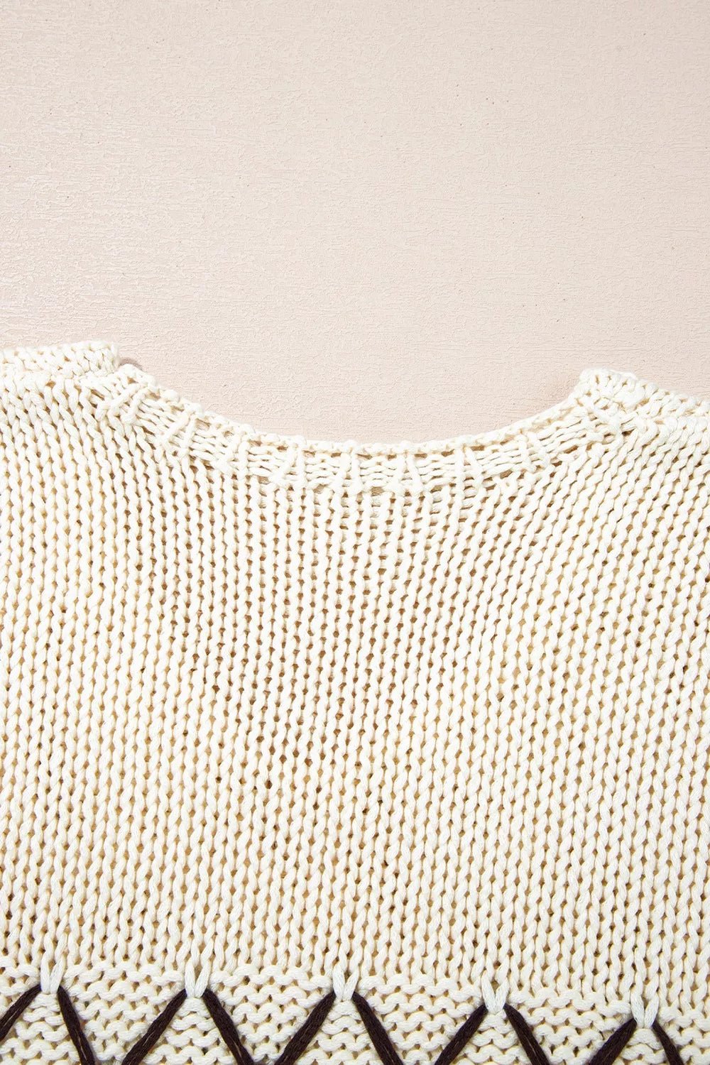 V - Neck Knit Long Sleeve Sweater - PBNJ FASHIONS